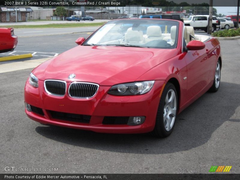 Crimson Red / Cream Beige 2007 BMW 3 Series 328i Convertible