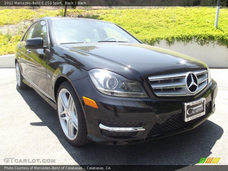 Black / Black 2012 Mercedes-Benz C 250 Sport