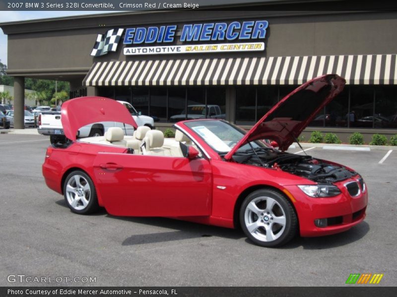 Crimson Red / Cream Beige 2007 BMW 3 Series 328i Convertible
