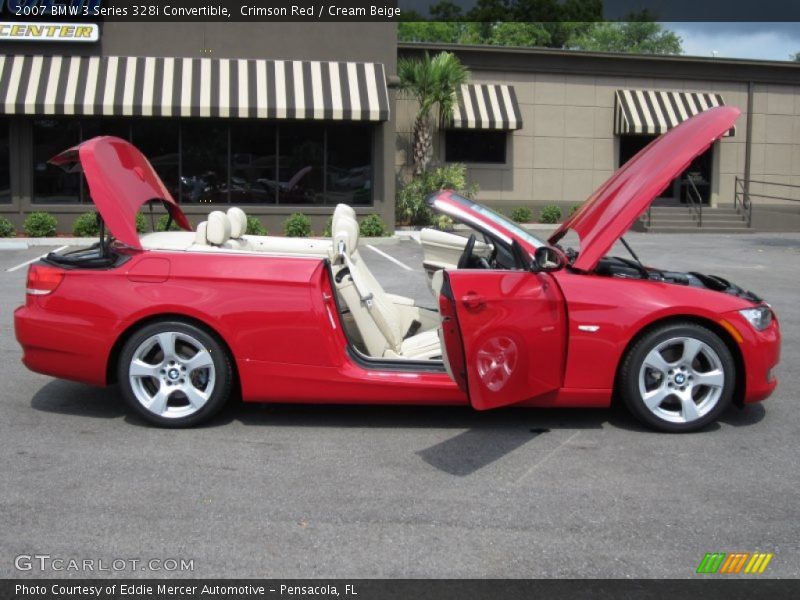 Crimson Red / Cream Beige 2007 BMW 3 Series 328i Convertible