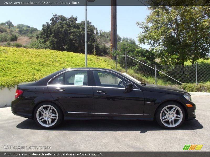 Black / Black 2012 Mercedes-Benz C 250 Sport