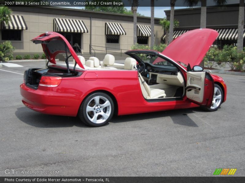Crimson Red / Cream Beige 2007 BMW 3 Series 328i Convertible