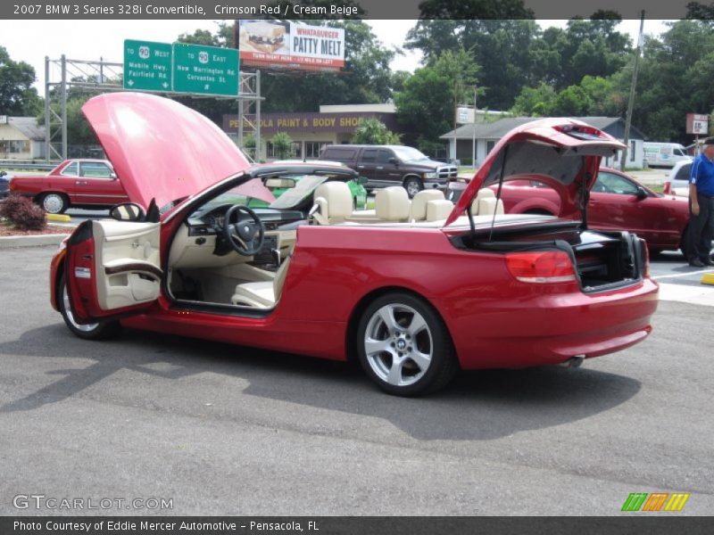 Crimson Red / Cream Beige 2007 BMW 3 Series 328i Convertible