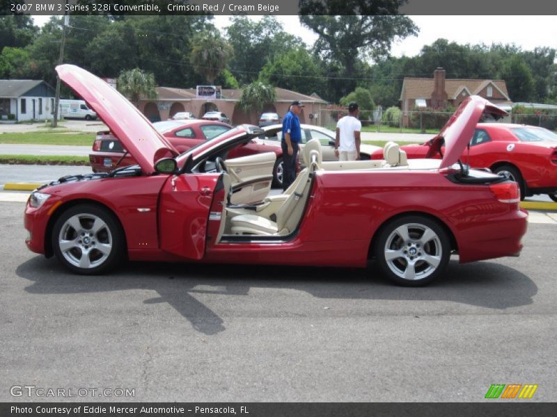 Crimson Red / Cream Beige 2007 BMW 3 Series 328i Convertible