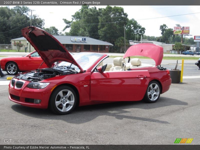 Crimson Red / Cream Beige 2007 BMW 3 Series 328i Convertible