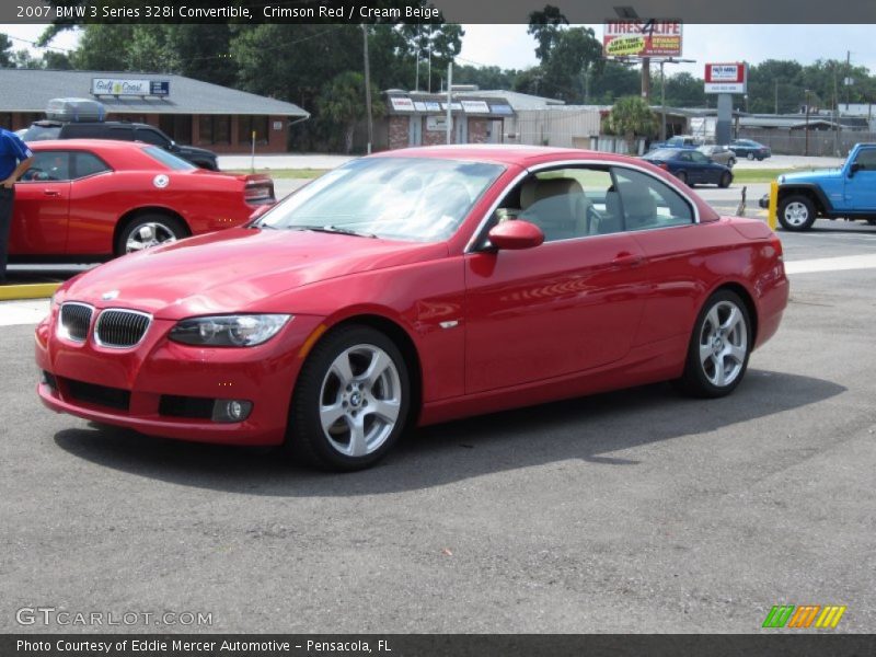 Crimson Red / Cream Beige 2007 BMW 3 Series 328i Convertible