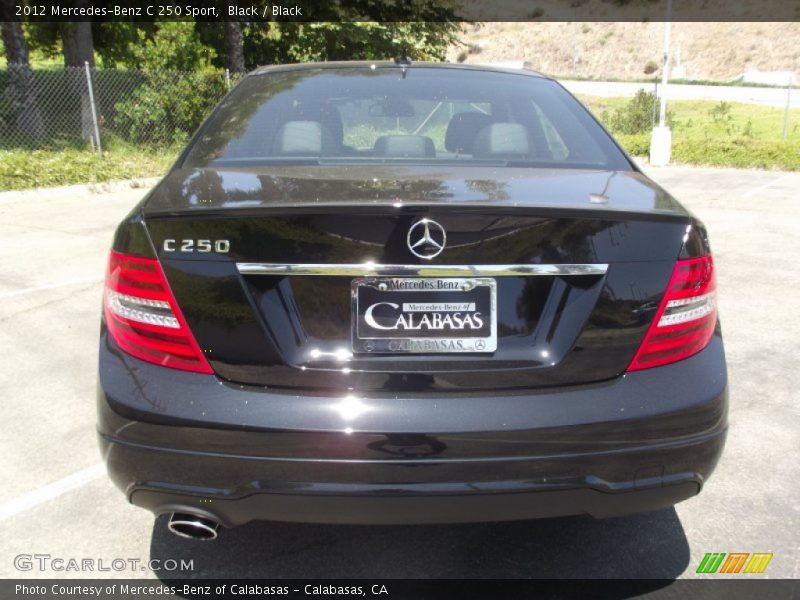 Black / Black 2012 Mercedes-Benz C 250 Sport
