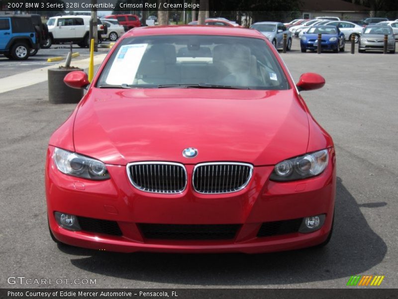 Crimson Red / Cream Beige 2007 BMW 3 Series 328i Convertible