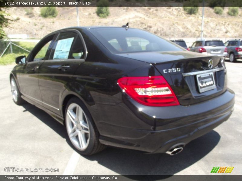 Black / Black 2012 Mercedes-Benz C 250 Sport