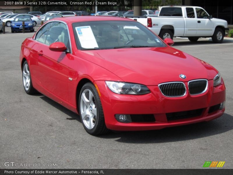Crimson Red / Cream Beige 2007 BMW 3 Series 328i Convertible