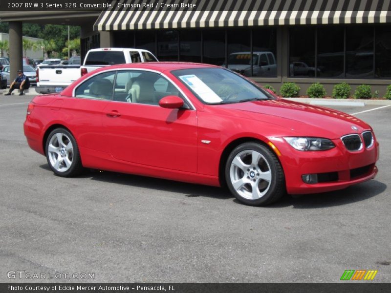 Crimson Red / Cream Beige 2007 BMW 3 Series 328i Convertible