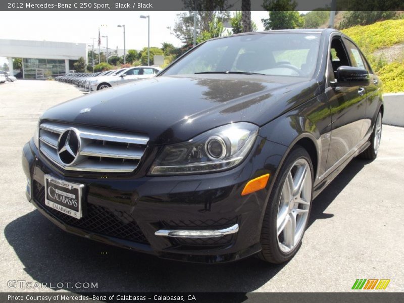 Black / Black 2012 Mercedes-Benz C 250 Sport