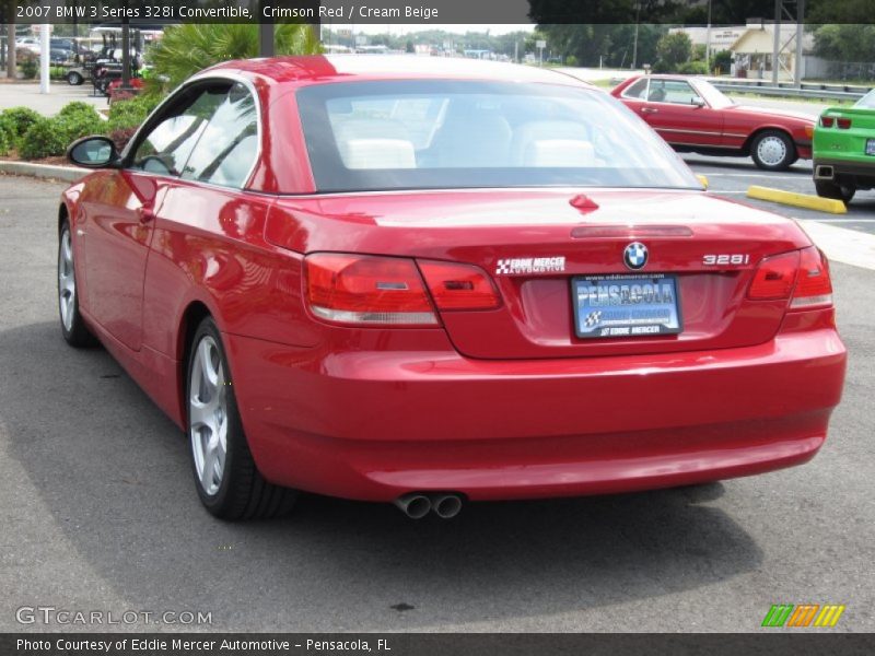 Crimson Red / Cream Beige 2007 BMW 3 Series 328i Convertible