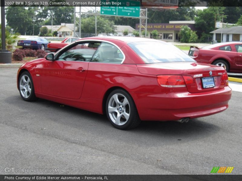 Crimson Red / Cream Beige 2007 BMW 3 Series 328i Convertible