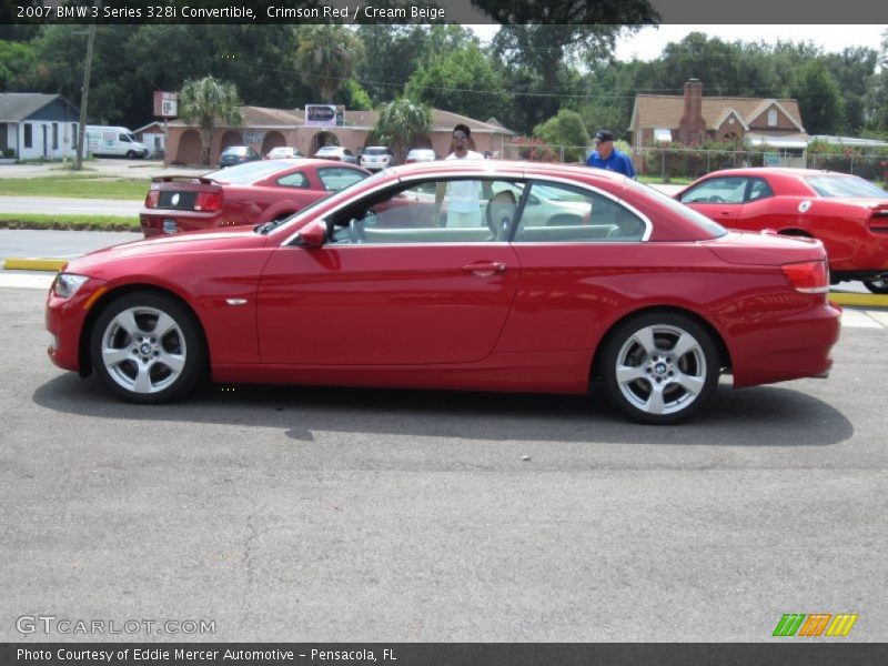 Crimson Red / Cream Beige 2007 BMW 3 Series 328i Convertible
