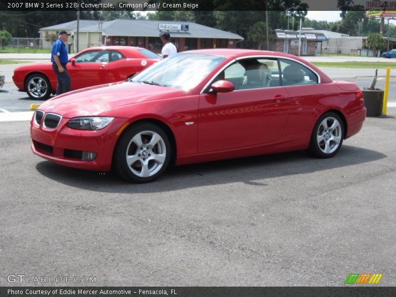 Crimson Red / Cream Beige 2007 BMW 3 Series 328i Convertible