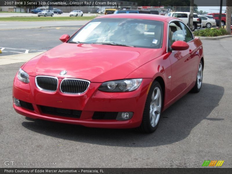 Crimson Red / Cream Beige 2007 BMW 3 Series 328i Convertible