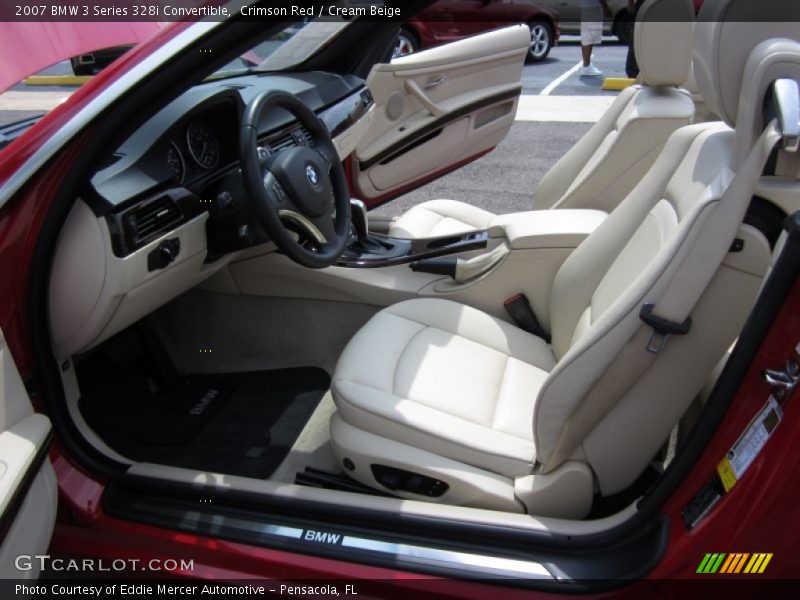 Crimson Red / Cream Beige 2007 BMW 3 Series 328i Convertible