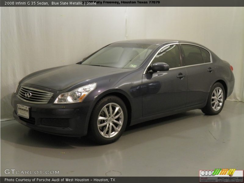 Blue Slate Metallic / Stone 2008 Infiniti G 35 Sedan