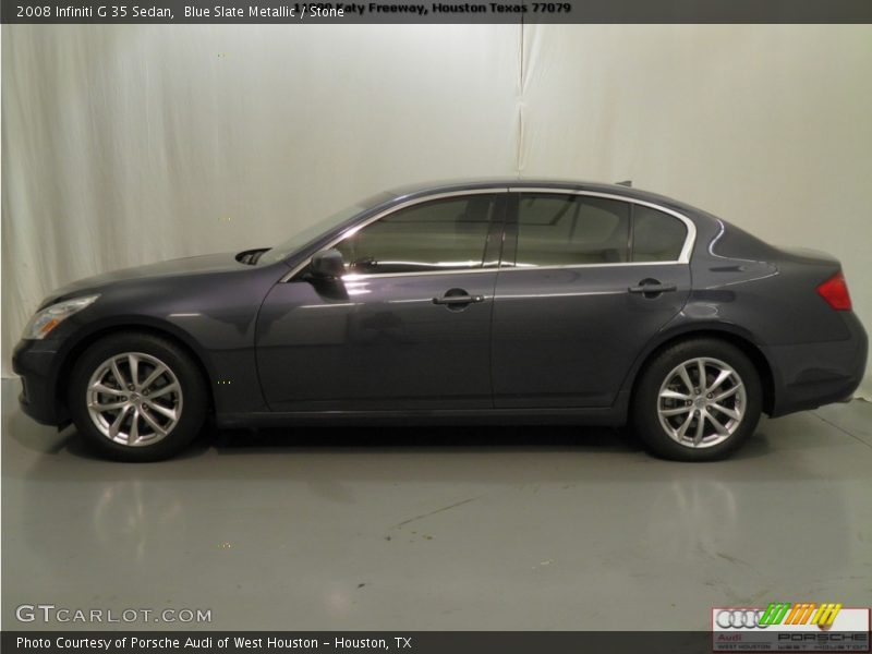 Blue Slate Metallic / Stone 2008 Infiniti G 35 Sedan