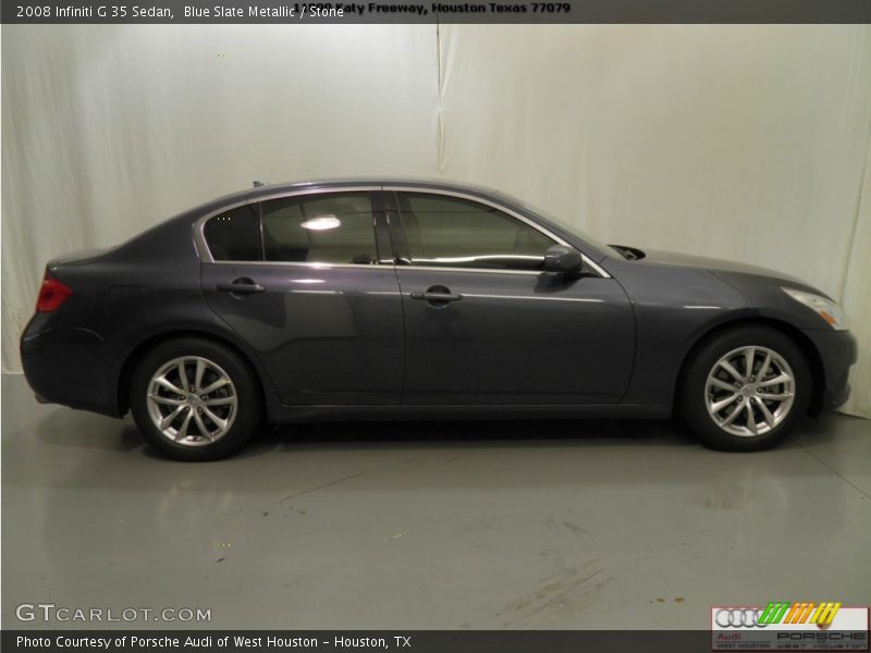 Blue Slate Metallic / Stone 2008 Infiniti G 35 Sedan