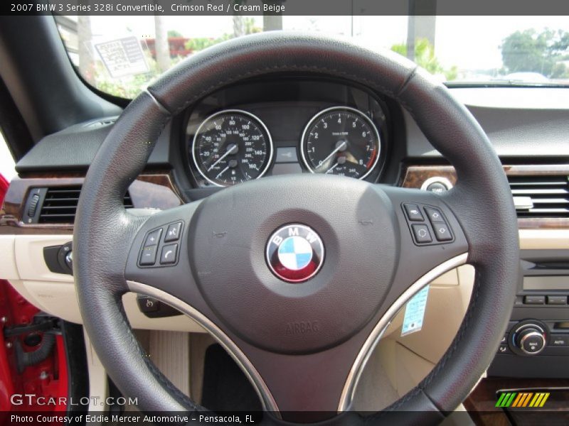 Crimson Red / Cream Beige 2007 BMW 3 Series 328i Convertible