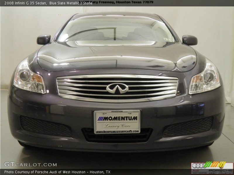 Blue Slate Metallic / Stone 2008 Infiniti G 35 Sedan