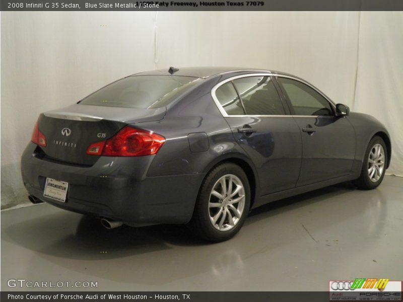 Blue Slate Metallic / Stone 2008 Infiniti G 35 Sedan