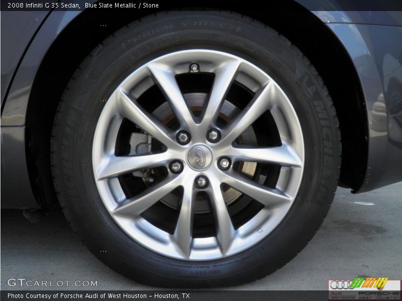 Blue Slate Metallic / Stone 2008 Infiniti G 35 Sedan