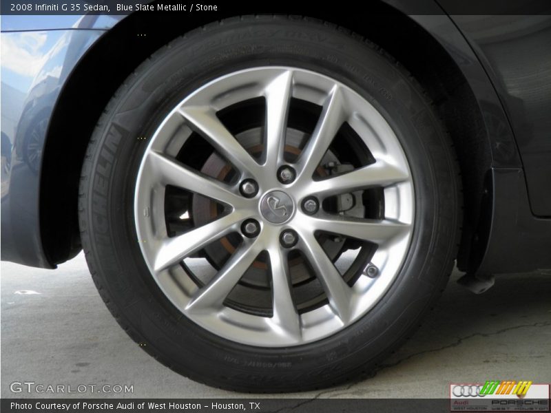 Blue Slate Metallic / Stone 2008 Infiniti G 35 Sedan