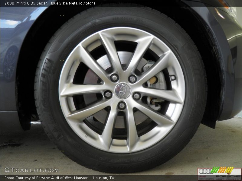 Blue Slate Metallic / Stone 2008 Infiniti G 35 Sedan