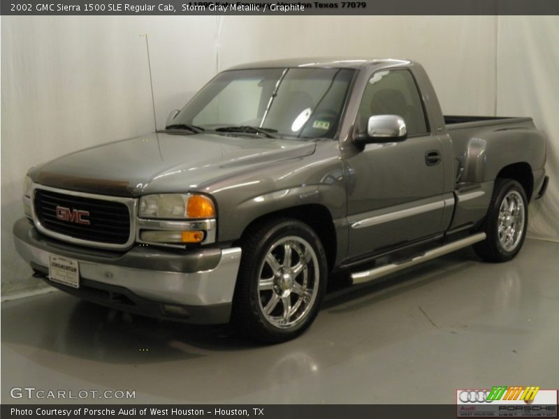 Storm Gray Metallic / Graphite 2002 GMC Sierra 1500 SLE Regular Cab