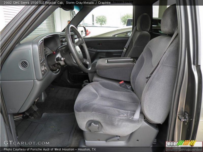 Storm Gray Metallic / Graphite 2002 GMC Sierra 1500 SLE Regular Cab