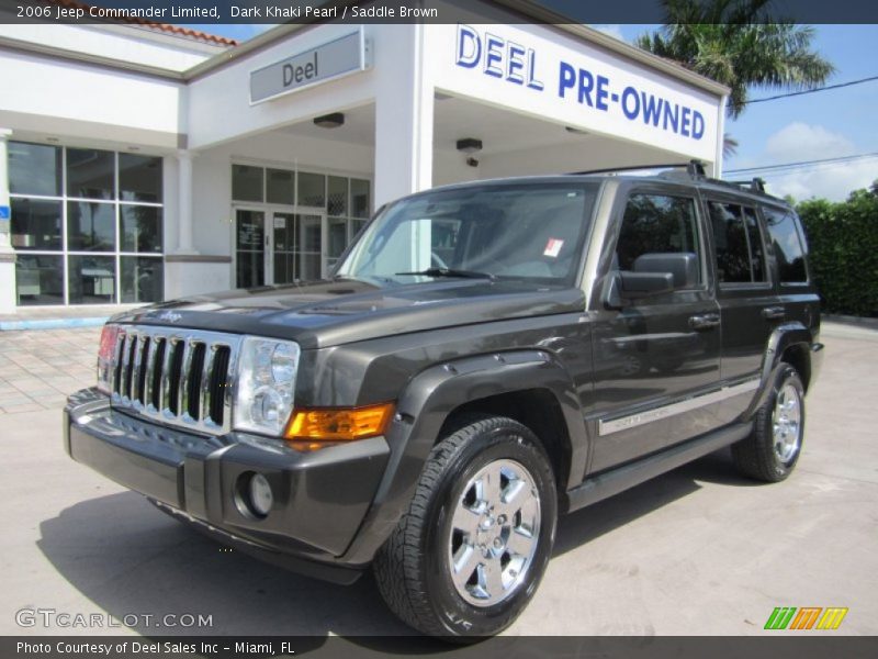 Dark Khaki Pearl / Saddle Brown 2006 Jeep Commander Limited