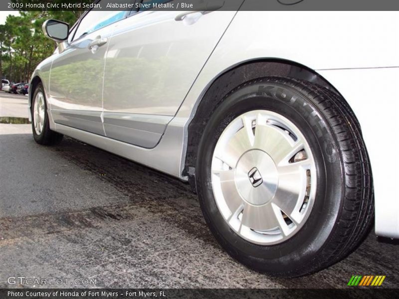 Alabaster Silver Metallic / Blue 2009 Honda Civic Hybrid Sedan