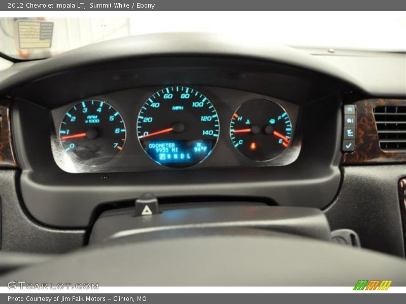 Summit White / Ebony 2012 Chevrolet Impala LT