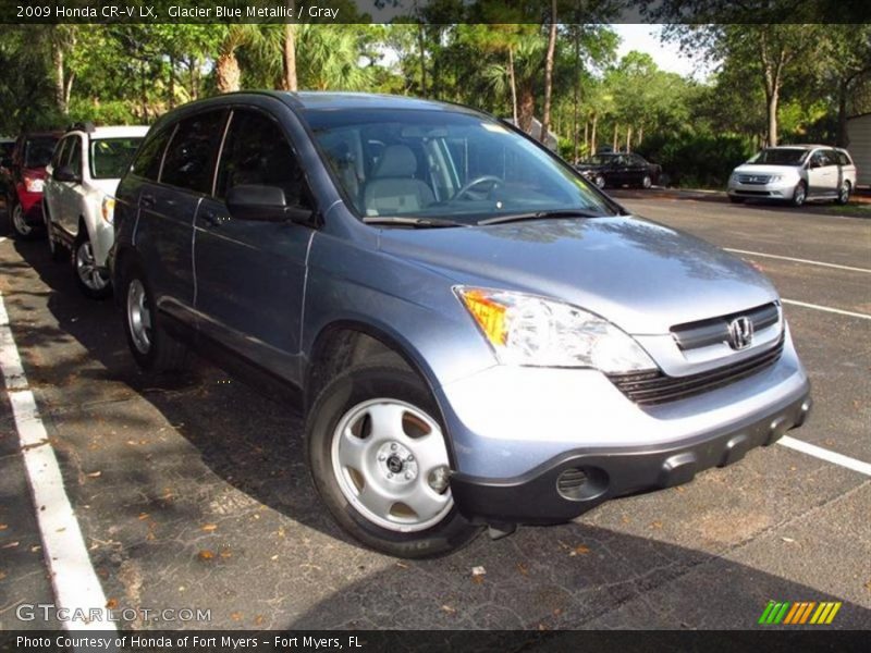 Glacier Blue Metallic / Gray 2009 Honda CR-V LX