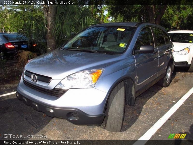 Glacier Blue Metallic / Gray 2009 Honda CR-V LX