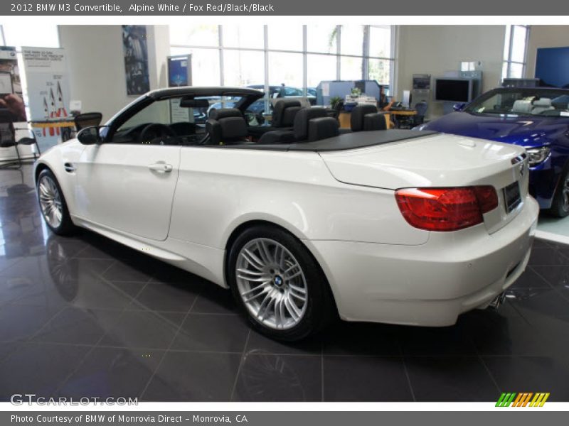 Alpine White / Fox Red/Black/Black 2012 BMW M3 Convertible