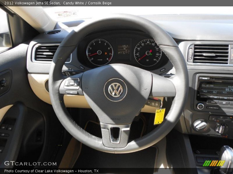 Candy White / Cornsilk Beige 2012 Volkswagen Jetta SE Sedan