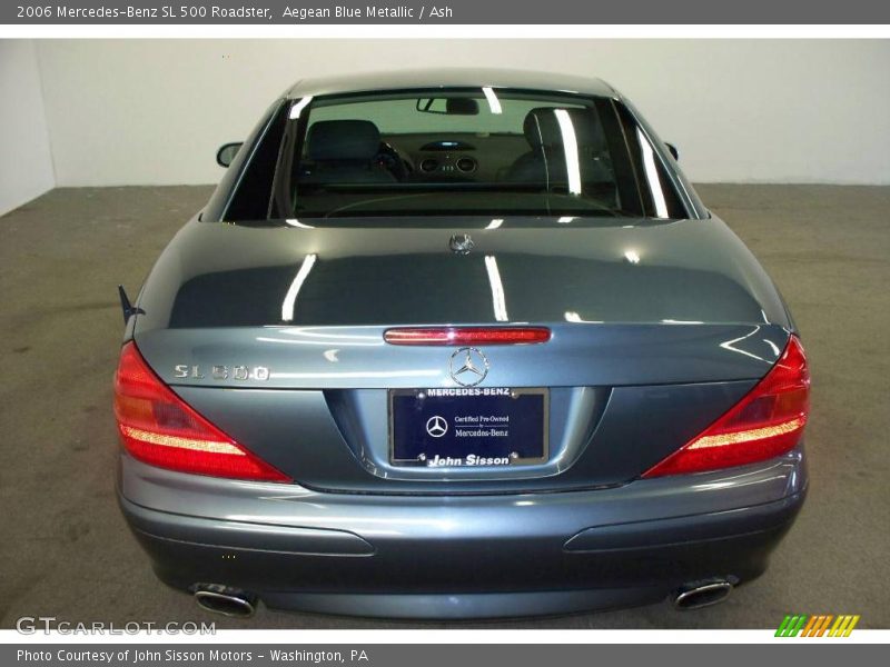 Aegean Blue Metallic / Ash 2006 Mercedes-Benz SL 500 Roadster