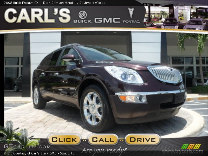 Dark Crimson Metallic / Cashmere/Cocoa 2008 Buick Enclave CXL