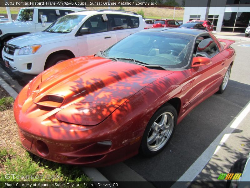 Sunset Orange Metallic / Ebony Black 2002 Pontiac Firebird Trans Am WS-6 Coupe