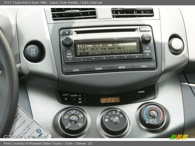 Audio System of 2012 RAV4 Sport 4WD