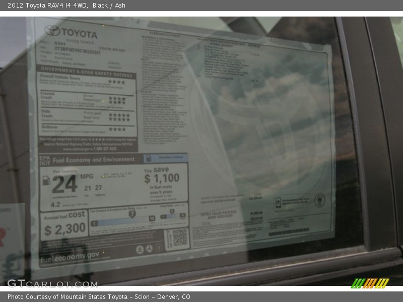 Black / Ash 2012 Toyota RAV4 I4 4WD