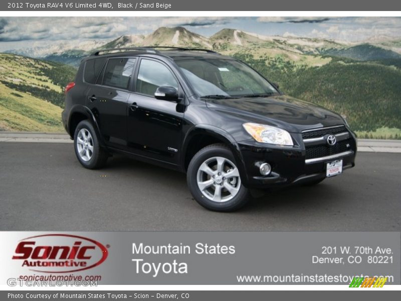 Black / Sand Beige 2012 Toyota RAV4 V6 Limited 4WD
