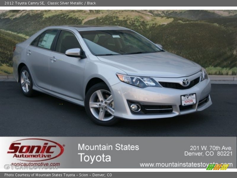 Classic Silver Metallic / Black 2012 Toyota Camry SE