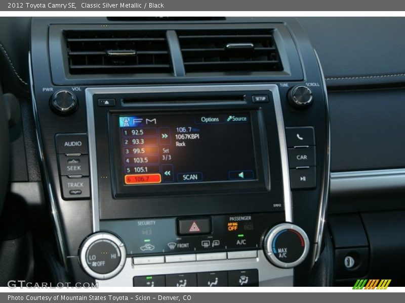 Classic Silver Metallic / Black 2012 Toyota Camry SE