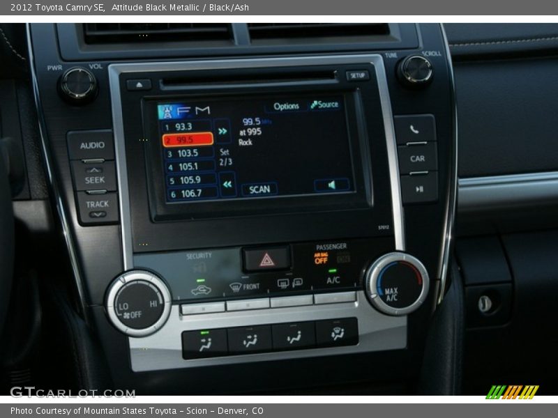 Attitude Black Metallic / Black/Ash 2012 Toyota Camry SE