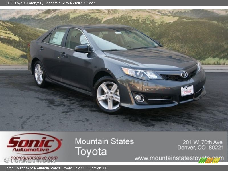 Magnetic Gray Metallic / Black 2012 Toyota Camry SE